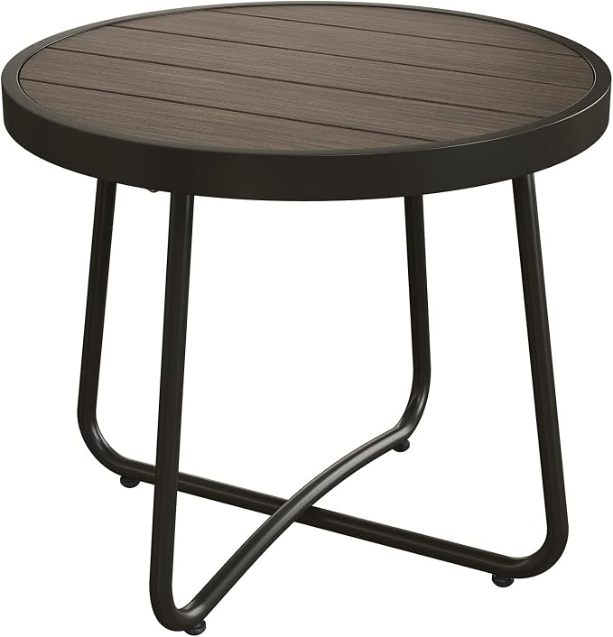Grand patio Outdoor Side Table, Round End Table by GrandPatio