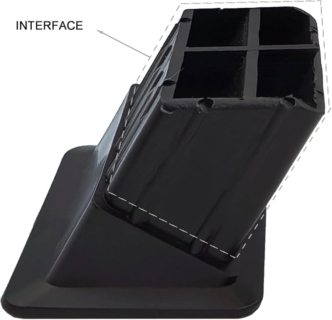 Porch Swing Feet Replacement, 1-7/8" x 1-1/8" Angled Base Rectangular Tube - Image 4