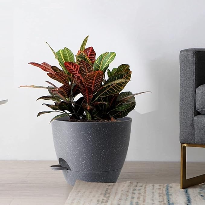 Large Self Watering Pots, 12/10/9 Plastic Planters - Image 6