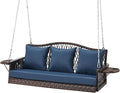 Upgraded Wicker Hanging Porch Swing Heavy Duty 900 LBS 3-Seat Outdoor Patio by zzw