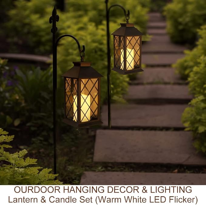 Bright Zeal 2-Pack 13.5" Vintage Candle Lantern - Image 5