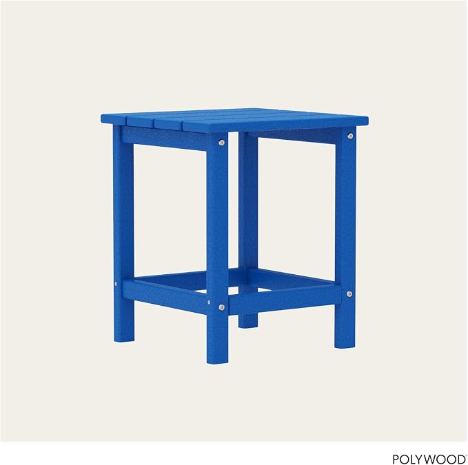 POLYWOOD Long Island 18" Side Table, Pacific Blue - Image 4