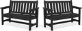 SERWALL Outdoor Bench, HDPE Outdoor Benches Weatherproof, 2-Person Garden Bench by SERWALL