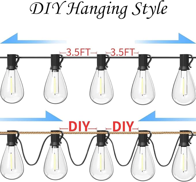 120FT Outdoor String Lights, Ultra Long Waterproof 30+2 Shatterproof Bulbs Led - Image 6