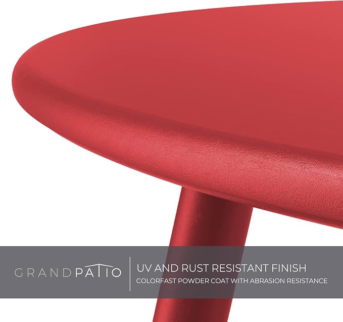 Grand patio Outdoor Side Table 18-inch Round End Table Accent Table - Image 4