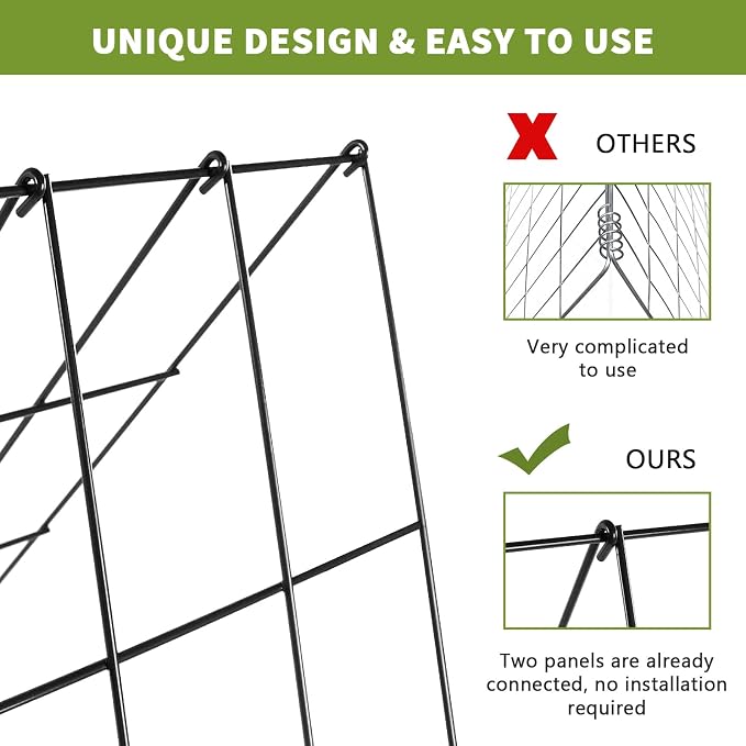 Cucumber Trellis 2 Pack, Foldable A-Frame Garden Trellis - Image 5