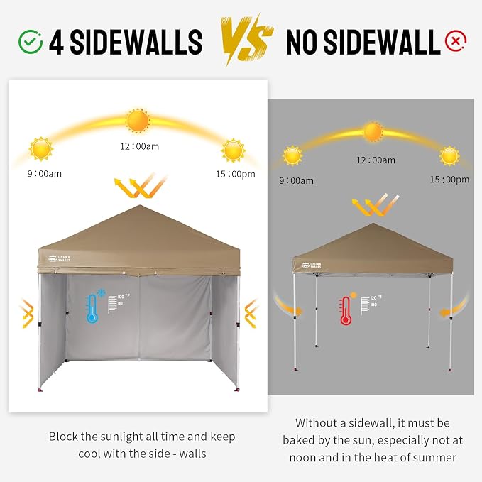CROWN SHADES 10X10 Comercial Instant Canopy Pop Up Tent - Image 7