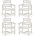 SERWALL Outdoor Dining Chairs Set of 4, All-Weather HDPE Patio Chair by SERWALL
