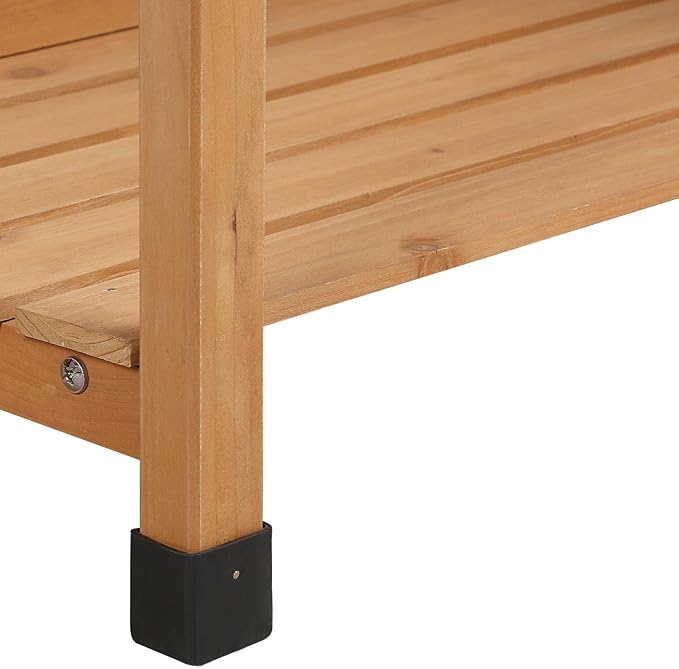 Topeakmart 45.2x17.7x47.6'' Potting Benches Outdoor Garden Potting Table Work - Image 7