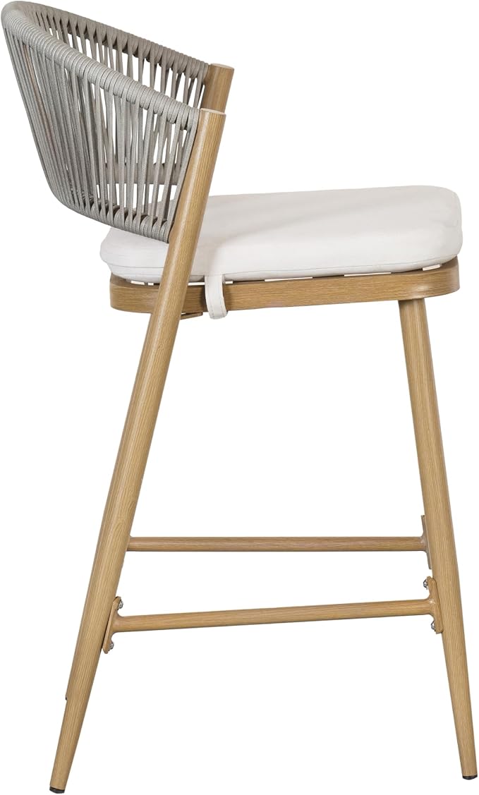 Christopher Knight Home Hearth 26.00" Patio Barstools Set of 2, Woven Wicker - Image 8