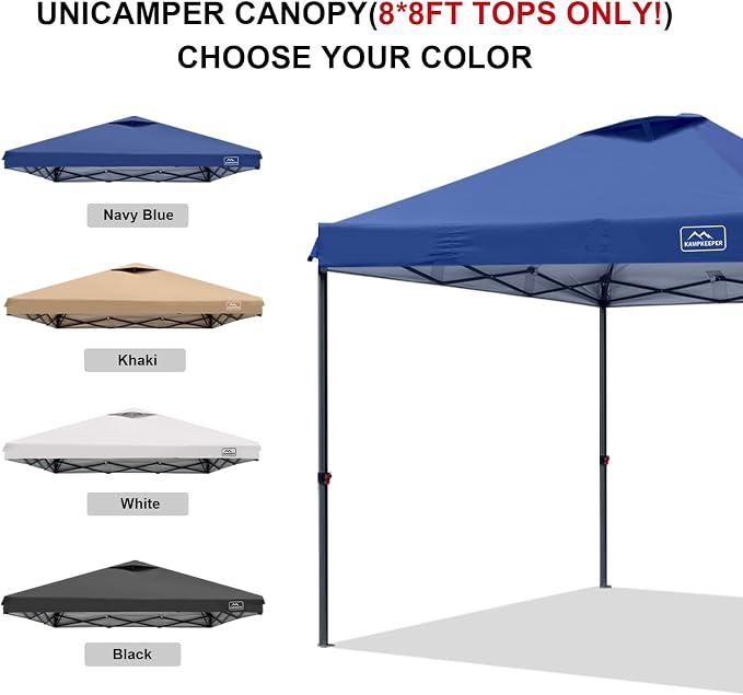 KAMPKEEPER Replacement Top Pop Up Canopy Tent Cover Roof - Image 3