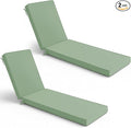 Chaise Lounge Cushions Outdoor Set of 2 by SUMMSUN