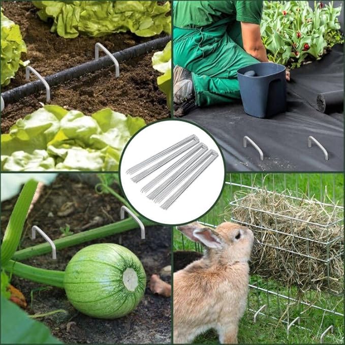 FEED GARDEN 4 Inch Hot-dip Galvanized Landscape Staples, 11 Gauge Anti-Rust - Image 7