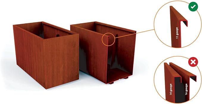 Plantercraft Large Round Corten Steel Planters - Image 4