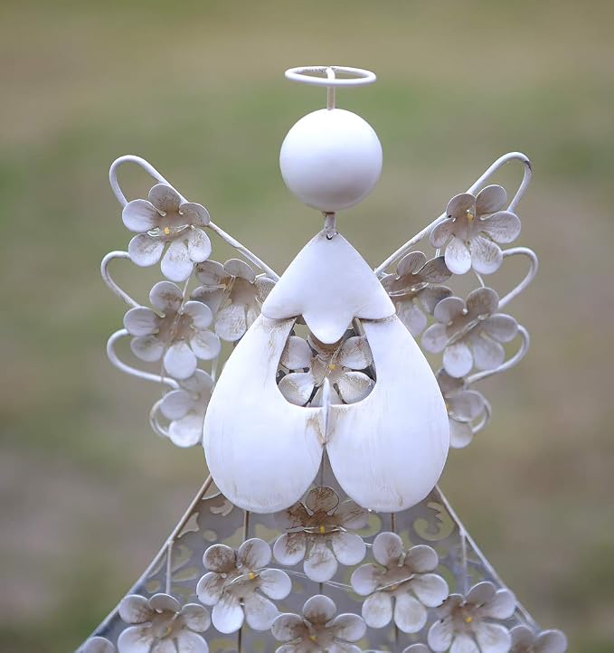 Solar White Angel Garden Stake Lights - Image 3