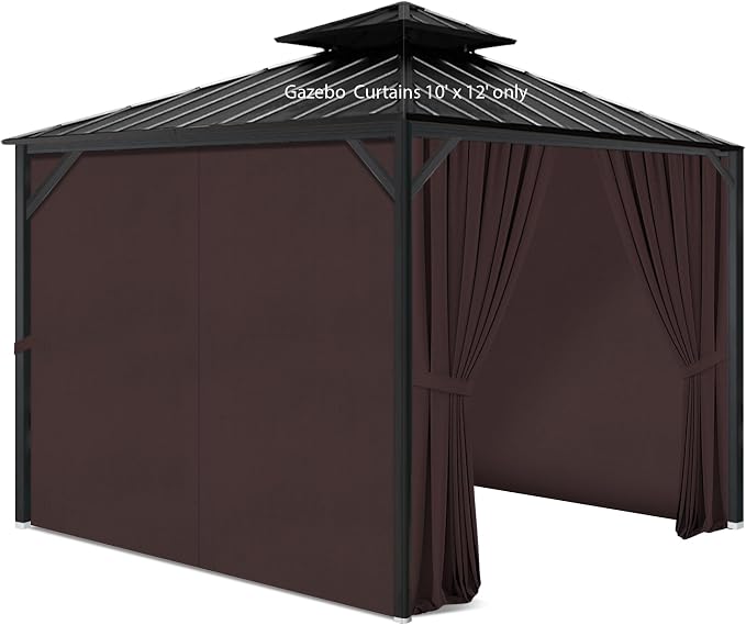 Gazebo Privacy Curtains 10' x 12' by Aonear