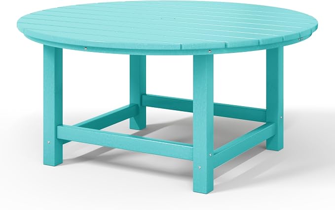 WestinTrends Malibu Low Outdoor HDPE Round Patio Coffee Table - Image 9