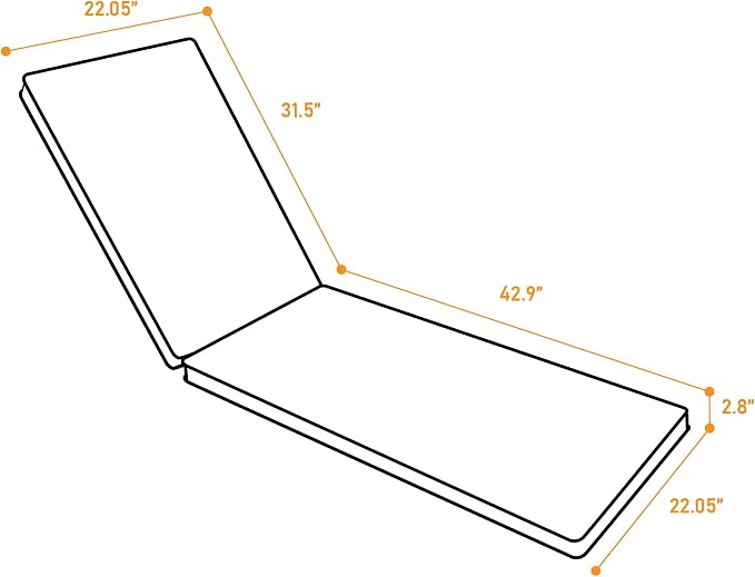 Only choice Outdoor Lounge Chair Cushions Patio Chaise Lounge Replacement - Image 4