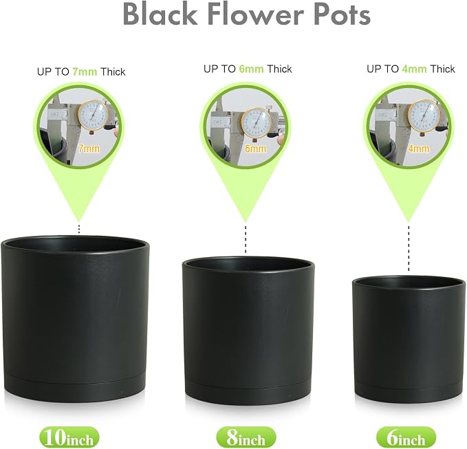 10/8/6 inch Large Deep Plant Pots - Image 6