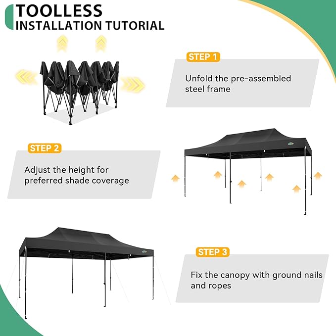COBIZI 10x20 Pop up Canopy Tent Heavy Duty - Image 5