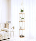 Hemp Rope Hanging Plant Shelf from Ceiling by Konload