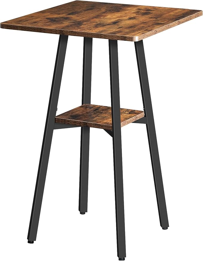 HOOBRO Bar Table, 2-Tier High Top Pub Table, Counter Height Table by HOOBRO