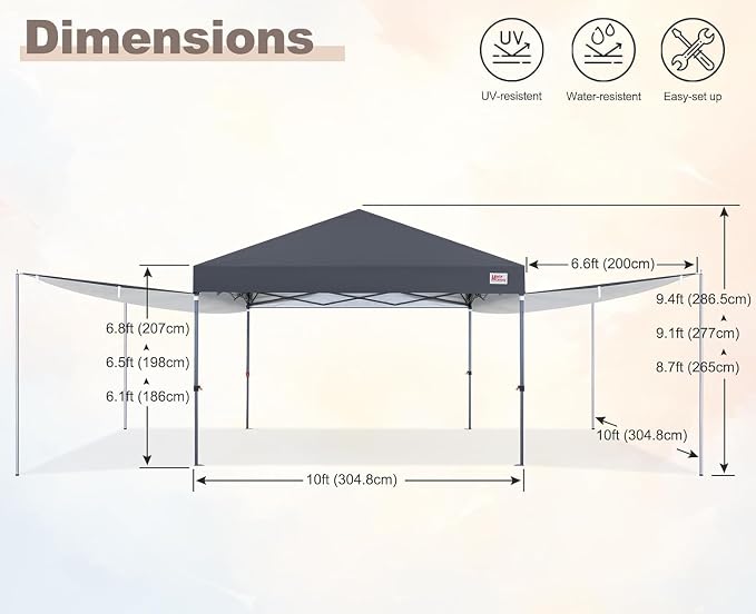 MASTERCANOPY Pop Up 10x10 Canopy Tent - Image 3