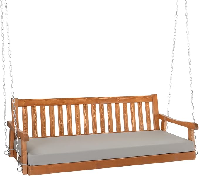 VINGLI Upgraded 6 FT Pine Wood Porch Swing Daybed, Heavy Duty 880 LBS Patio by VINGLI