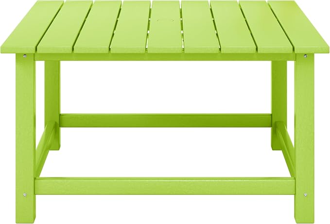WestinTrends Malibu Low Outdoor HDPE Square Patio Coffee Table - Image 3
