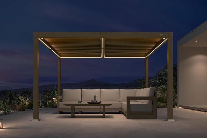 PURPLE LEAF 10x12 ft Louvered Pergola by PURPLELEAF