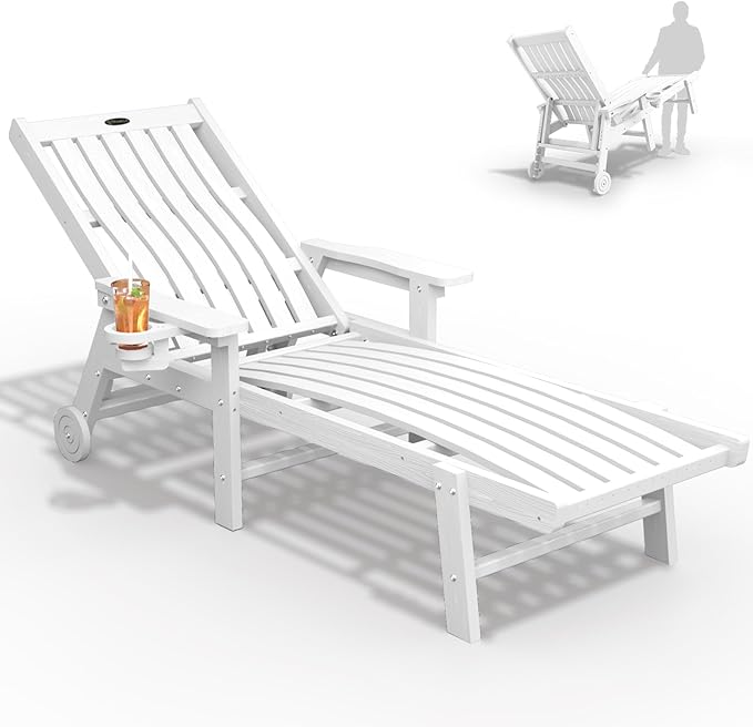 Patio Chaise Lounge Chair, Oversized Lounge Chair Outdoor by THOEOE