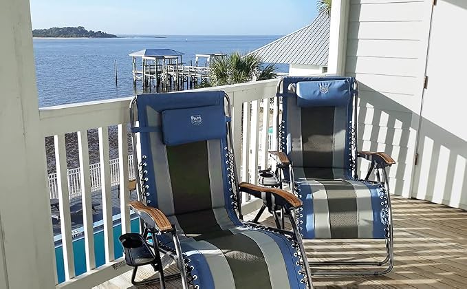 Timber Ridge Oversized Zero Gravity Chair, Padded Reclining Lounge Chair - Image 14