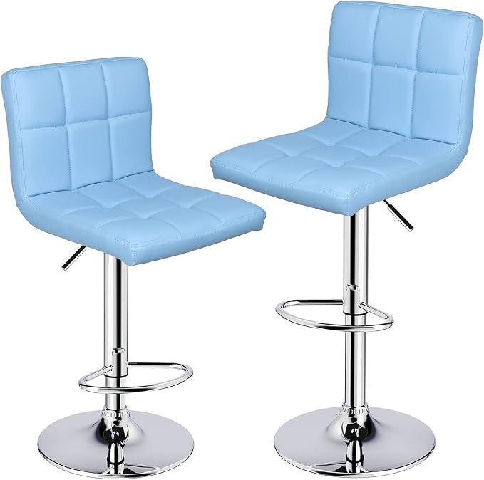 Leopard Bar Stools, Modern PU Leather Adjustable Swivel Bar Stool - Image 8