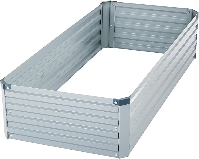 2 Pack 4x2x1FT Galvanized Raised Garden Bed Kit, Outdoor Metal Planter Box - Image 5
