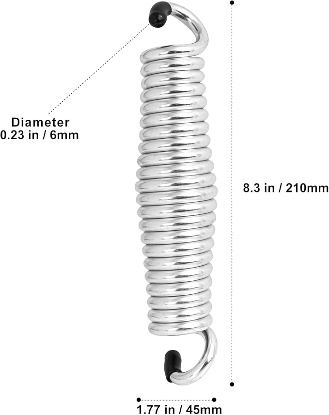 Porch Swing Springs Hammock Chair Spring Hold up to 1600lbs Heavy-Duty Chrome - Image 3