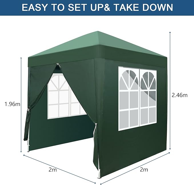 Outvita 6.5x6.5ft Pop Up Canopy Tent, Outdoor Instant Shelter Folding Canopy - Image 5