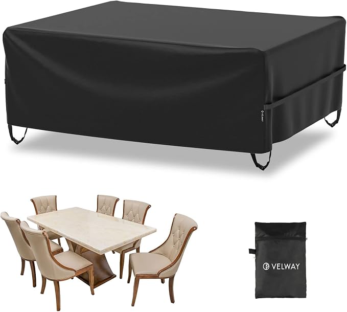 Velway Patio Furniture Cover Outdoor, Waterproof Rectangular Patio Table Chair - Image 7