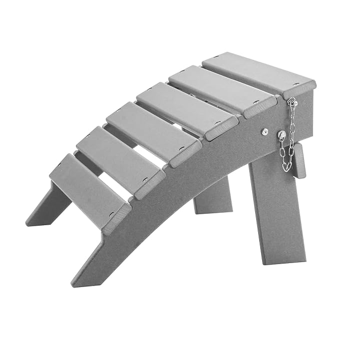 VEVOR Adirondack Ottoman, 16.9L x 18.9W x 13H Inch HDPE Plastic Folding - Image 9