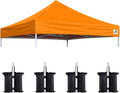 Eurmax USA New 10x10 Pop Up Canopy Replacement Canopy Tent Top Cover, Instant by Eurmax
