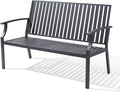 52" Outdoor Bench Garden Bench, Weatherproof Anti-Rust Heavy-Duty Outside by Eongdn