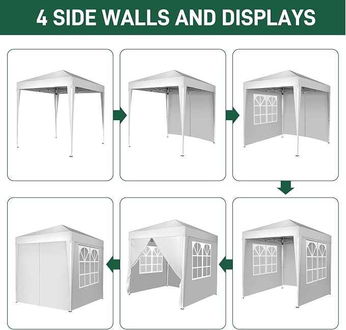 Outvita 6.5x6.5ft Pop Up Canopy Tent, Outdoor Instant Shelter Folding Canopy - Image 4