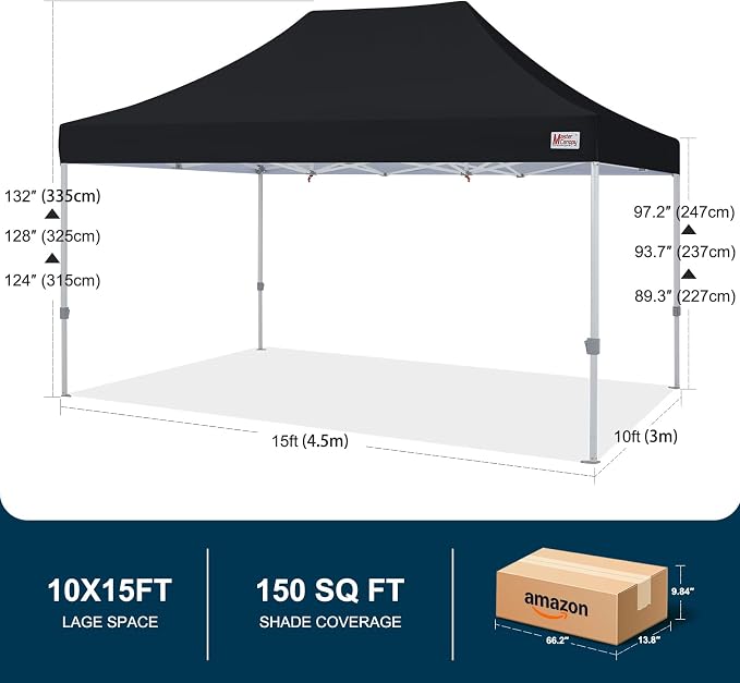 MASTERCANOPY Pop Up Canopy Tent Commercial Grade 10x15 Instant Shelter - Image 4
