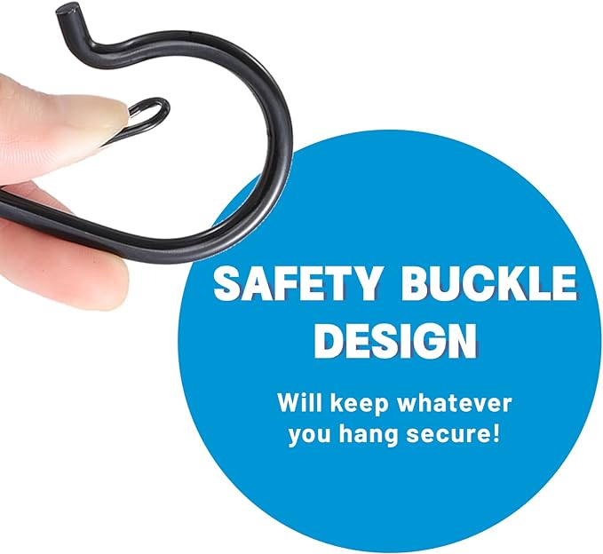 36 PCS Q-Hanger Hooks with Safety Buckle, Windproof Screw Hooks - Image 2