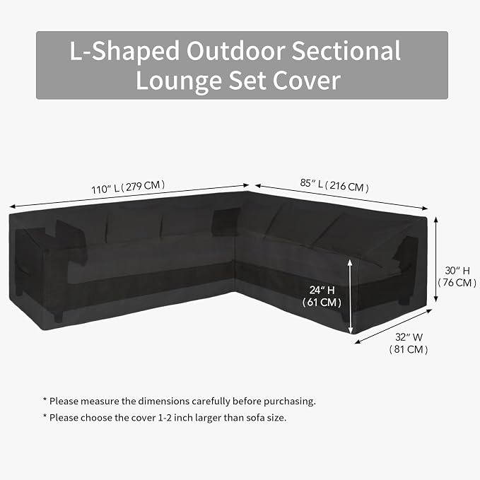 Easy-Going Patio L-Shaped Sectional Sofa Cover - Image 6