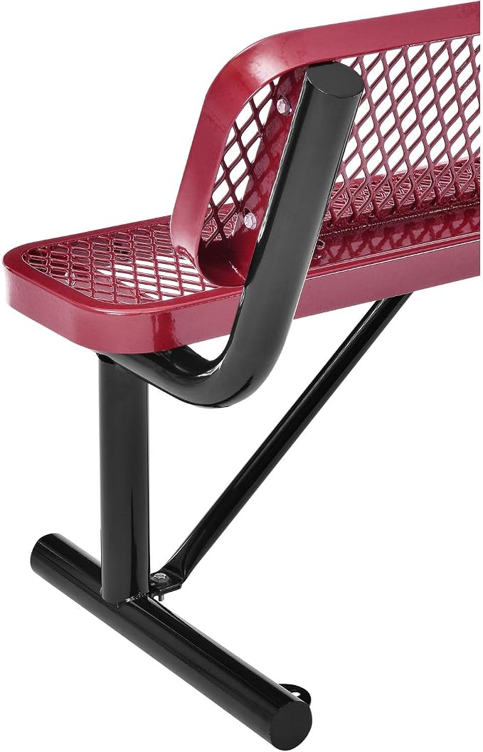 Global Industrial 48" L Outdoor Steel Bench - Image 6