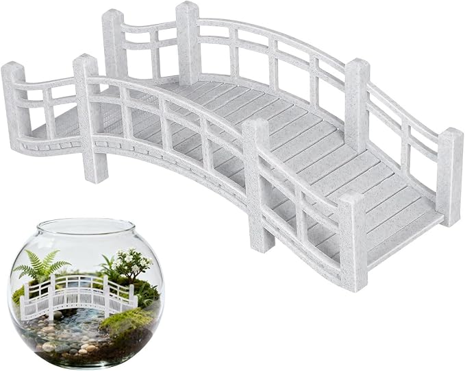 Garneck Miniature Arch Bridge for Fairy Garden Accessories: 5.9" Vintage Tiny by GARNECK