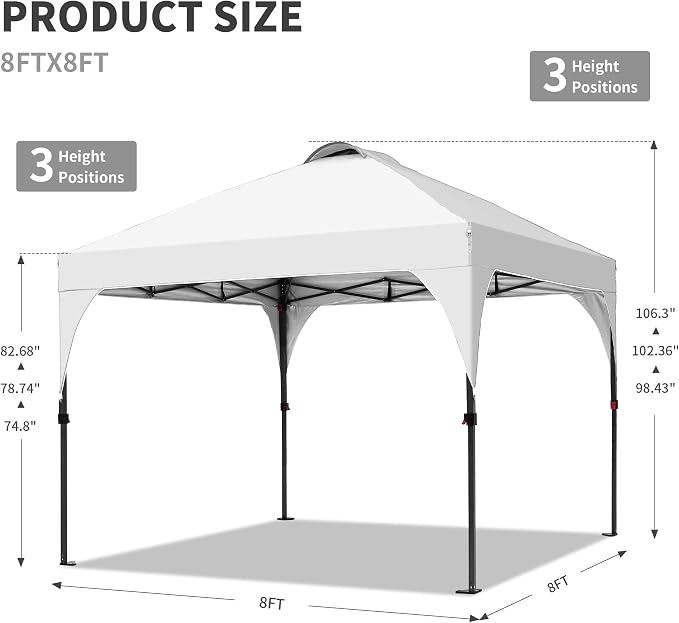 GDY 10x10 Easy Set Up Camping Canopy, Pop Up Tent - Image 2