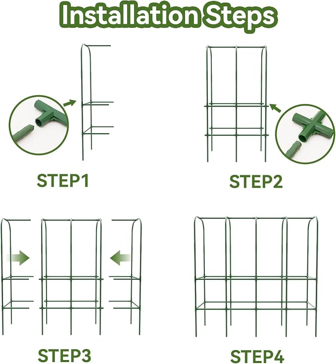 65" Tall Cucumber Trellis for Raised Bed, Garden Trellis for Climbing Plants - Image 8