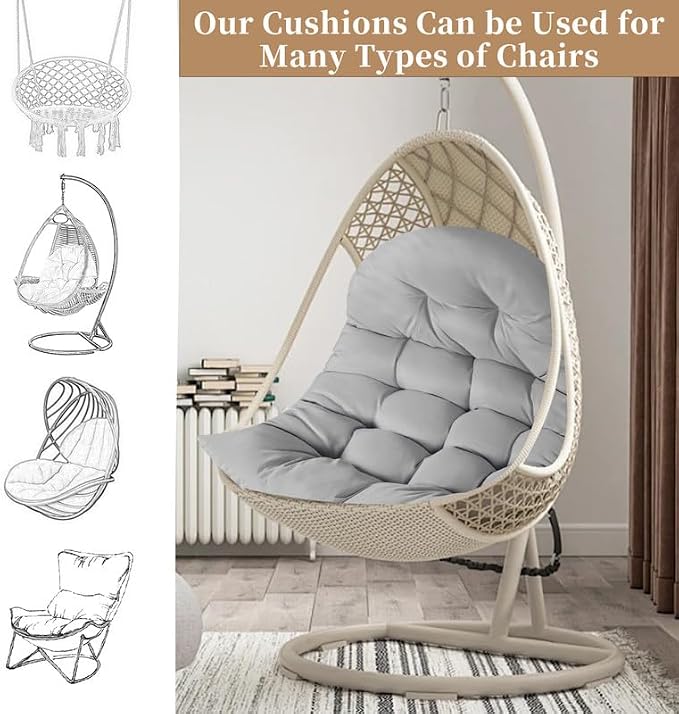 Thicken Egg Chair Cushion Replacement, Outdoor Hammock Swing Cushions - Image 7