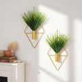 2 Pieces Gold Wall Decor Hanging Planters by Canlierr